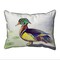 Betsy Drake Male Wood Duck Script Extra Large 20 X 24 Indoor / Outdoor Pillow